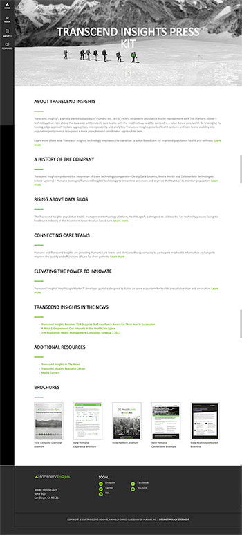 Transcend Insights Press Kit Page