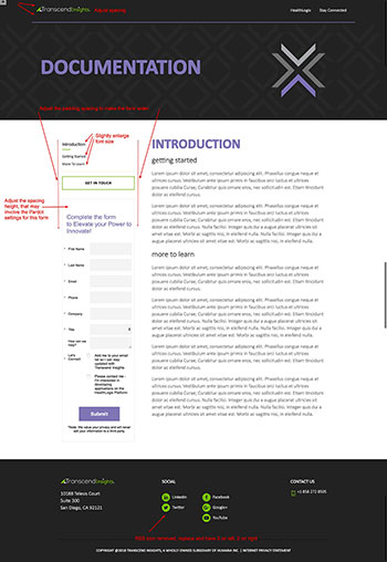 Code Microsite Additional Page Layout Design